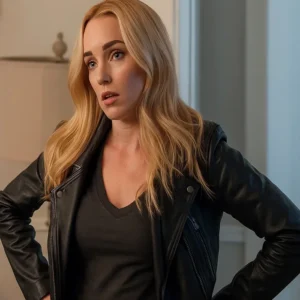 Ginny and Georgia S03 Brianne Howey Black Jacket Front