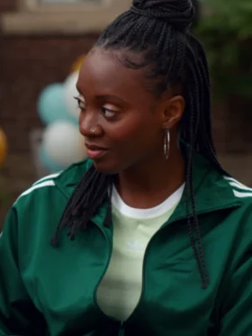 Ginny and Georgia S03 Tameka Griffiths Green Jacket Front