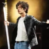 Glastonbury Matty Healy Black Leather Jacket Front