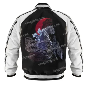 Godzilla King Of Monsters Satin Bomber Jacket Back