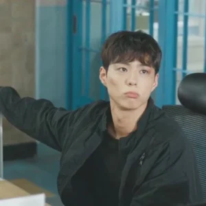 Good Boy S01 Park Bo-gum Black Bomber Jacket Front