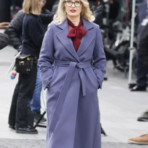 Hostage S01 Julie Delpy Purple Trench Coat