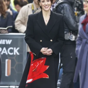 Hostage S01 Suranne Jones Black Trench Coat Side