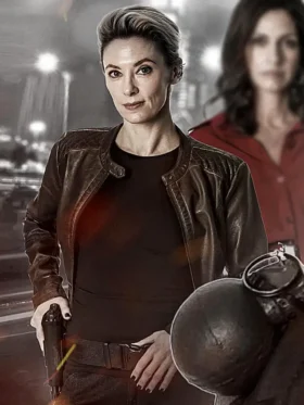 Hostile Takeover Aimee Stolte Black Leather Jacket
