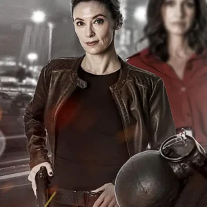 Hostile Takeover Aimee Stolte Black Leather Jacket