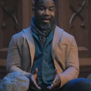 Hostile Takeover Michael Jai White Brown Blazer Back