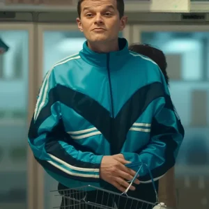 I Swear Robert Aramayo Blue Track Jacket Side