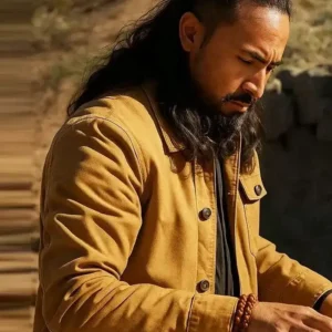 Ice Road Vengeance Mahesh Jadu Brown Cotton Jacket Back