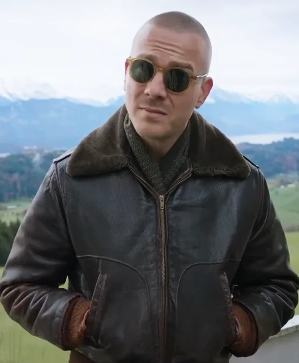 I'm Not Stiller Albrecht Schuch Leather Jacket Back