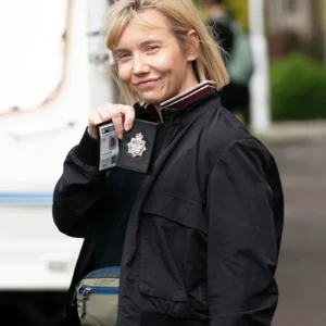 Karen Pirie S02 Lauren Lyle Black Bomber Jacket