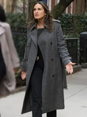 Law and Order SVU S26 Olivia Benson Grey Wool Coat