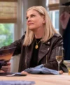 Leanne S01 Kristen Johnston Black Leather Jacket Front