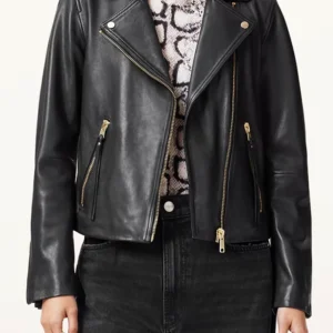 Leanne S01 Kristen Johnston Black Leather Jacket