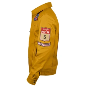 Logan Hay NFR Las Vegas Leather Jacket left