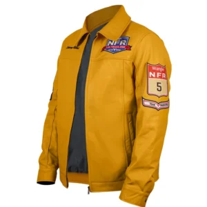 Logan Hay NFR Las Vegas Leather Jacket left curve