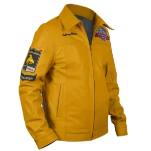 Logan Hay NFR Las Vegas Leather Jacket right curve