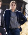 Lynley S01 Sofia Barclay Blue Bomber Jacket