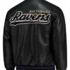 Men's Baltimore Ravens Black Leather Bomber Jacket