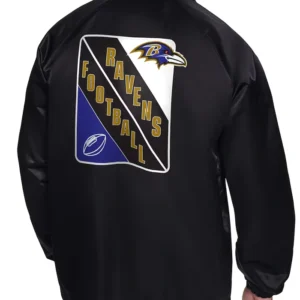 Men's Baltimore Ravens Printed Logo Black Jacket
