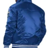 Men's KC Royals Satin Royal Silver Tab Trucker Jacket For Sale