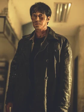 Mercy for None S01 So Ji-seob Black Leather Coat Side