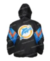 Miami Dolphins Black Pullover Starter Jacket Back