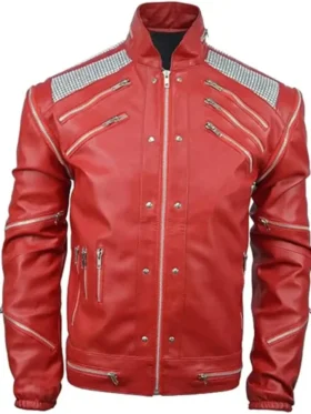 Michael Jackson Beat It Jacket – MJ Beat It Faux Leather Red Costume Jacket