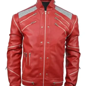 Michael Jackson Beat It Jacket – MJ Beat It Faux Leather Red Costume Jacket