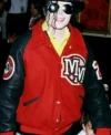 Michael Jackson Red And Black Wool With PU Leather Varsity Jacket