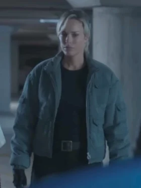 Mortal Kombat II Jessica McNamee Green Jacket Side
