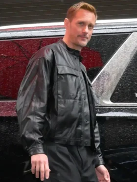 Murderbot Alexander Skarsgård Black Leather Jacket