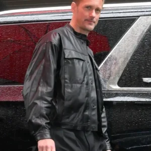 Murderbot Alexander Skarsgård Black Leather Jacket