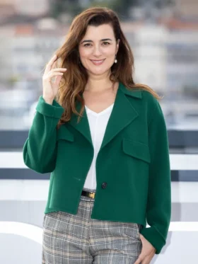 NCIS Tony and Ziva S01 Cote de Pablo Green Wool Jacket