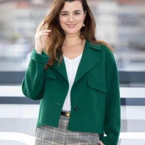 NCIS Tony and Ziva S01 Cote de Pablo Green Wool Jacket