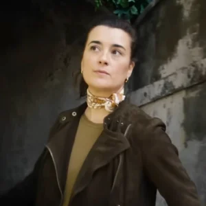 NCIS Tony and Ziva S01 Cote de Pablo Suede Jacket Side