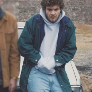 Neighborhood Watch Jack Quaid Green Jacket Front