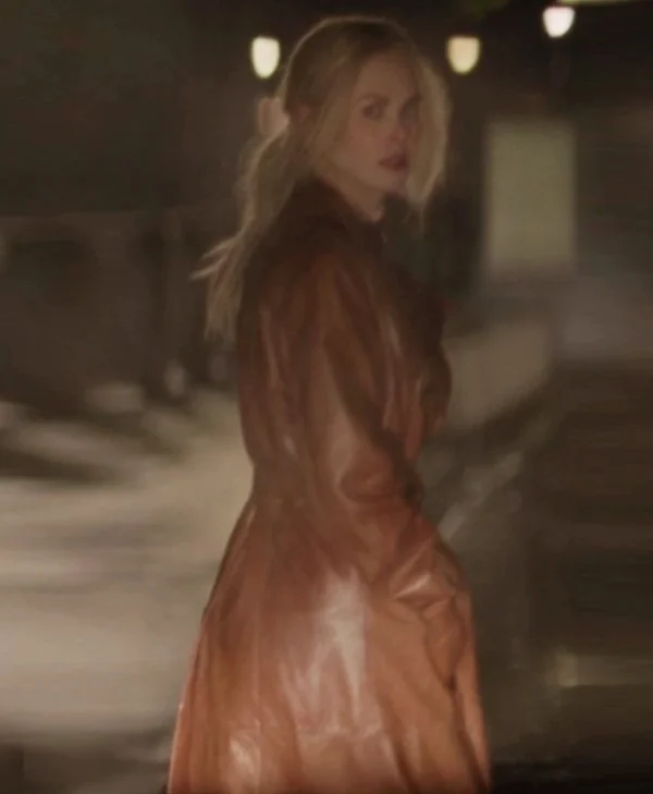 Nine Perfect Strangers S02 Nicole Kidman Brown Leather Coat