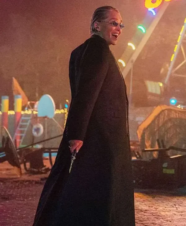 Nobody 2 Sharon Stone Black Coat