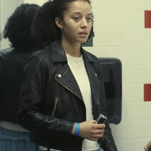 One Battle After Another Chase Infiniti Black Leather Jacket