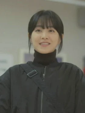 Our Unwritten Seoul S01 Park Bo-young Black Bomber Jacket
