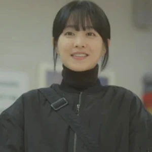 Our Unwritten Seoul S01 Park Bo-young Black Bomber Jacket