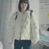 Our Unwritten Seoul S01 Yoo Mi-ji White Puffer Jacket