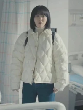 Our Unwritten Seoul S01 Yoo Mi-ji White Puffer Jacket