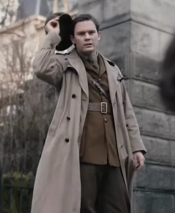Outlander Blood of My Blood S01 Jeremy Irvine Trench Coat Side