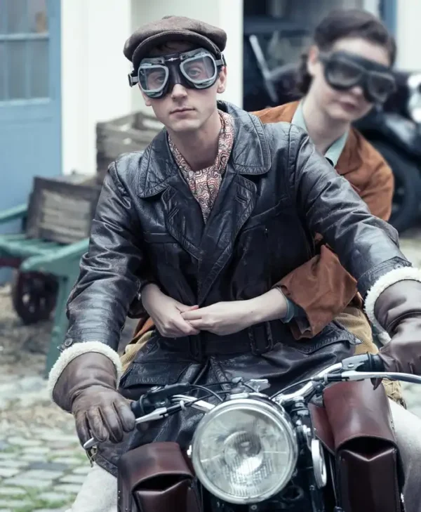 Outrageous S01 Calam Lynch Brown Leather Coat