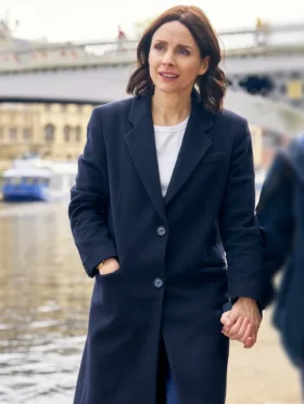 Patience S01 DI Bea Metcalf Blue Trench Coat
