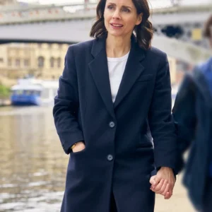 Patience S01 DI Bea Metcalf Blue Trench Coat