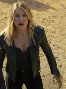 Peacemaker S02 Jennifer Holland Black Leather Jacket