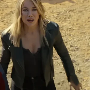 Peacemaker S02 Jennifer Holland Black Leather Jacket