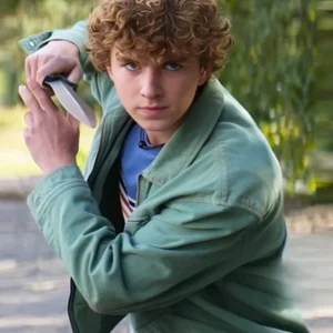 Percy Jackson and the Olympians S02 Walker Scobell Green Jacket Back